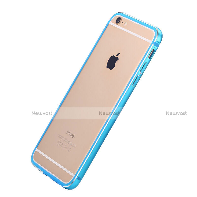 Luxury Aluminum Metal Frame Cover for Apple iPhone 6 Plus Sky Blue