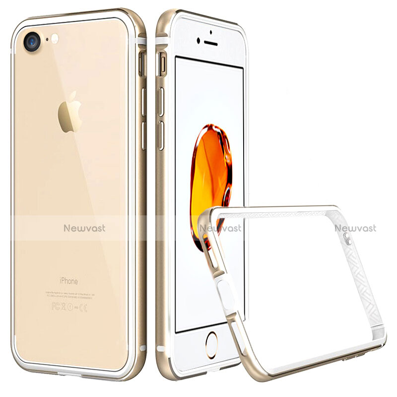 Luxury Aluminum Metal Frame Cover for Apple iPhone SE3 2022 Gold