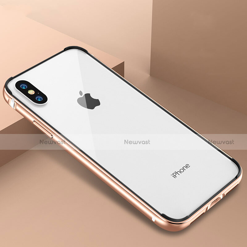 Luxury Aluminum Metal Frame Cover for Apple iPhone X Gold