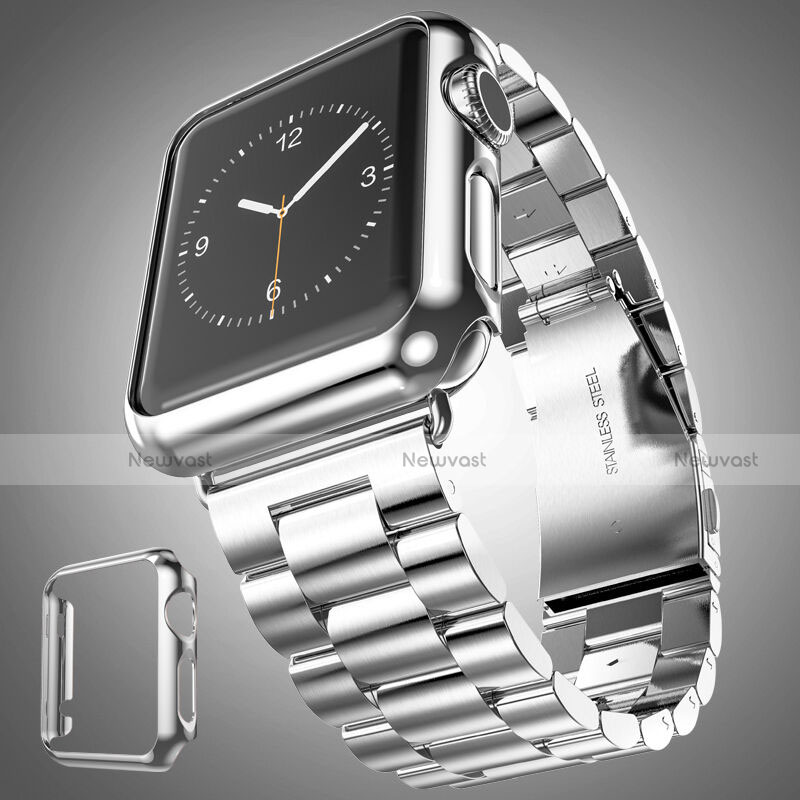 Luxury Aluminum Metal Frame Cover for Apple iWatch 3 38mm Silver