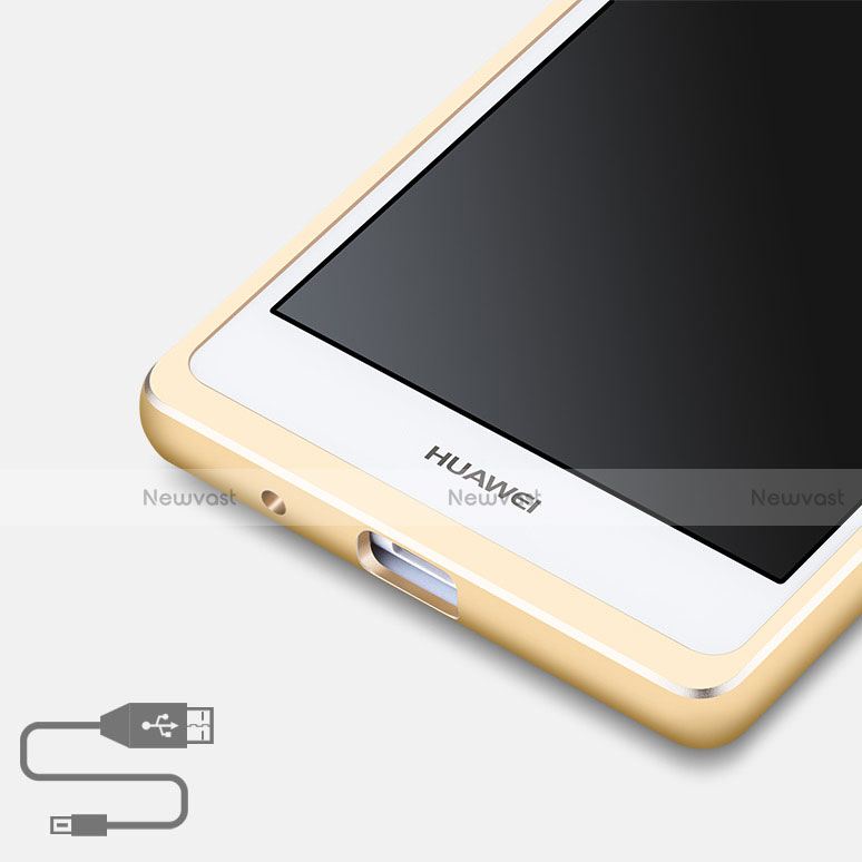 Luxury Aluminum Metal Frame Cover for Huawei Ascend P7 Gold