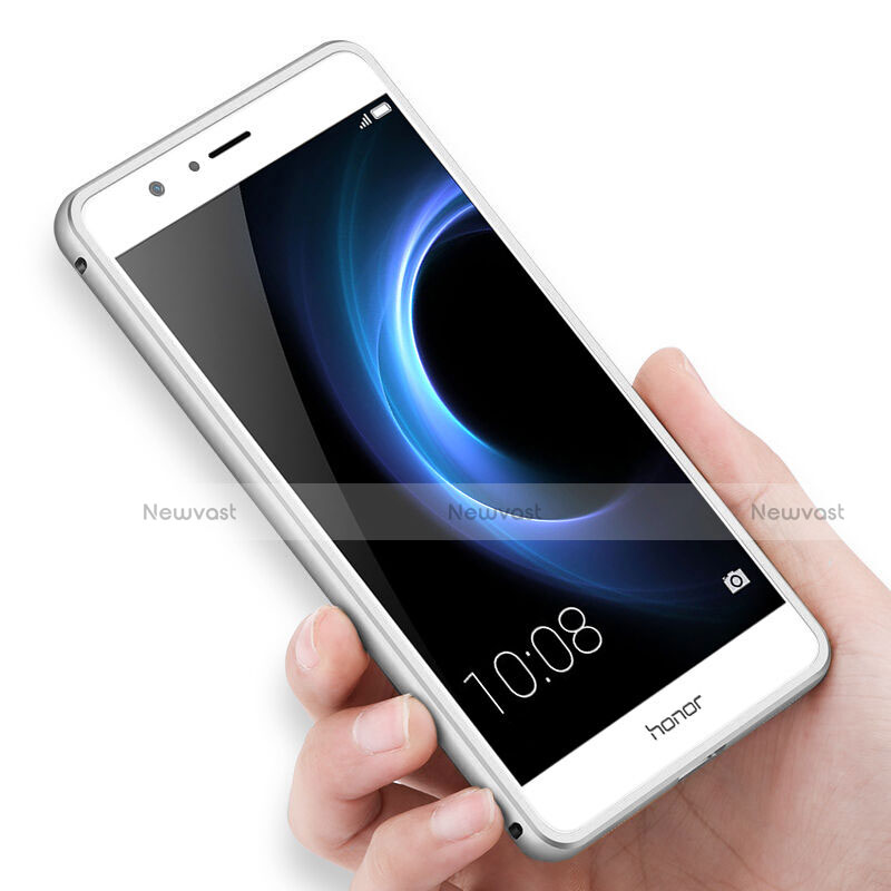 Luxury Aluminum Metal Frame Cover for Huawei Honor V8 Silver