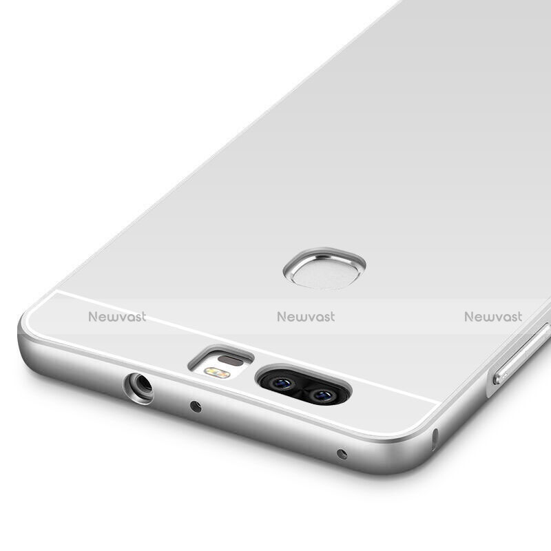 Luxury Aluminum Metal Frame Cover for Huawei Honor V8 Silver