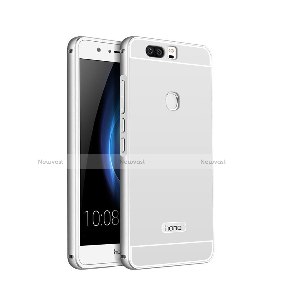 Luxury Aluminum Metal Frame Cover for Huawei Honor V8 Silver