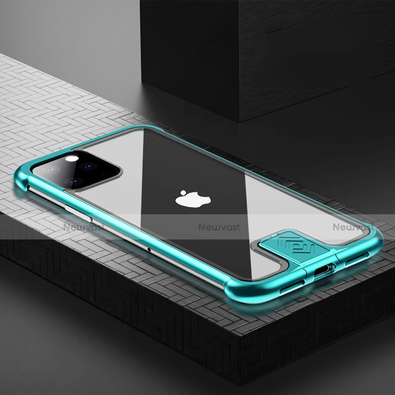 Luxury Aluminum Metal Frame Mirror Cover Case 360 Degrees for Apple iPhone 11 Pro