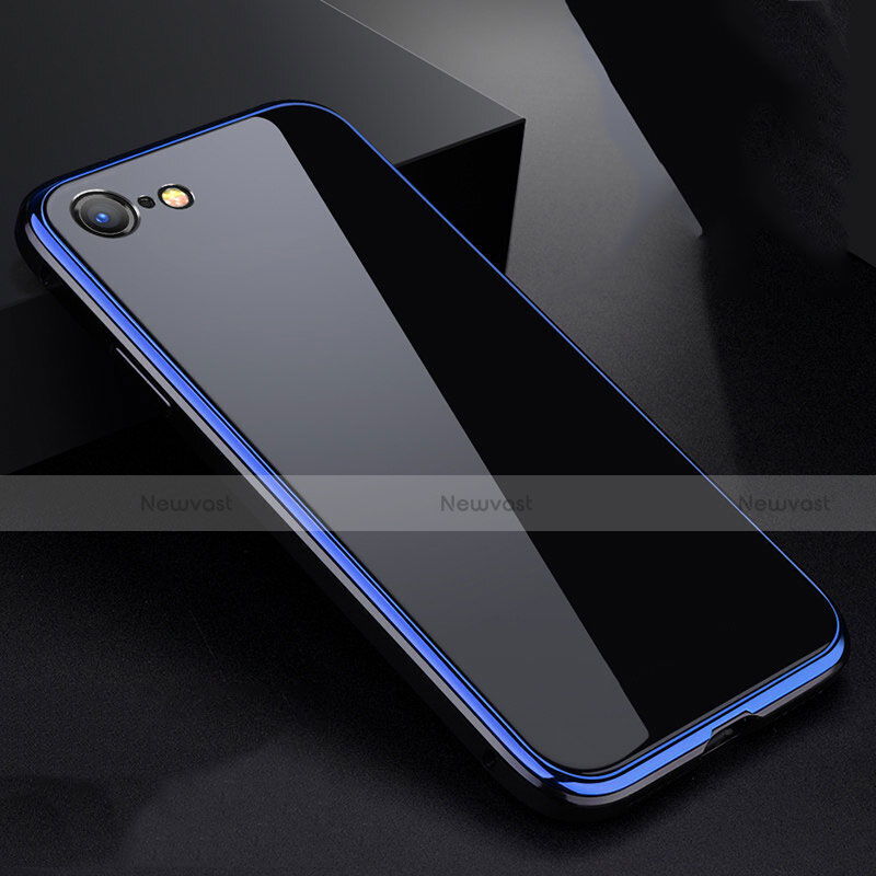 Luxury Aluminum Metal Frame Mirror Cover Case 360 Degrees for Apple iPhone 8