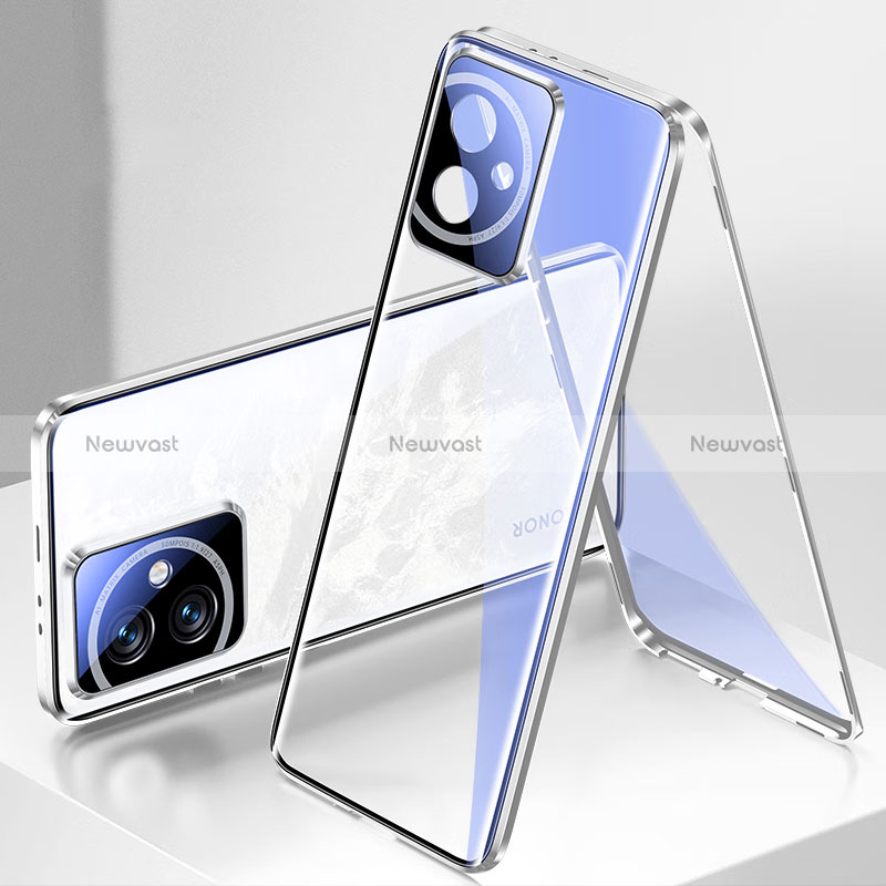 Luxury Aluminum Metal Frame Mirror Cover Case 360 Degrees for Huawei Honor 100 5G
