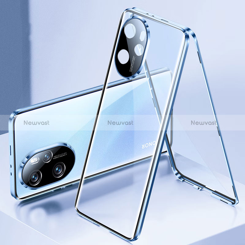 Luxury Aluminum Metal Frame Mirror Cover Case 360 Degrees for Huawei Honor 100 Pro 5G