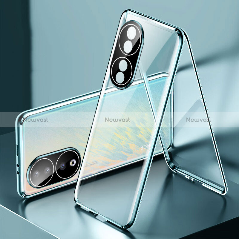 Luxury Aluminum Metal Frame Mirror Cover Case 360 Degrees for Huawei Honor 90 5G
