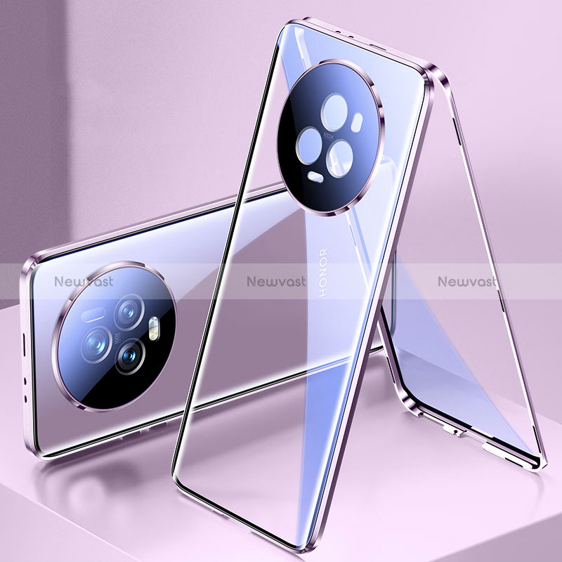 Luxury Aluminum Metal Frame Mirror Cover Case 360 Degrees for Huawei Honor Magic5 Pro 5G