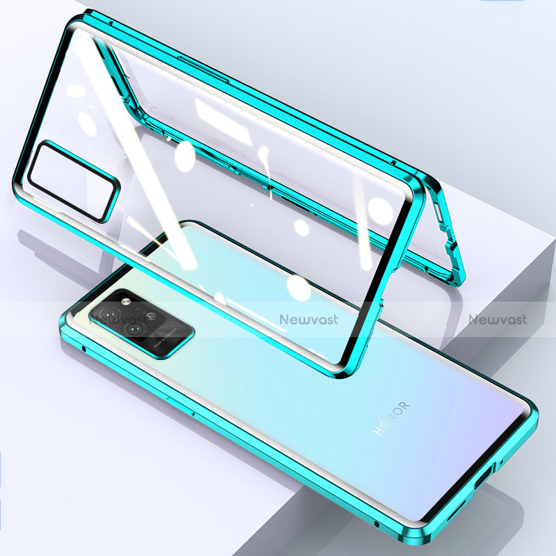 Luxury Aluminum Metal Frame Mirror Cover Case 360 Degrees for Huawei Honor Play4 Pro 5G
