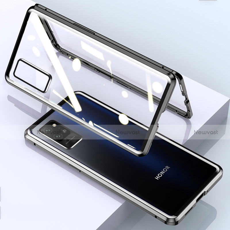 Luxury Aluminum Metal Frame Mirror Cover Case 360 Degrees for Huawei Honor Play4 Pro 5G