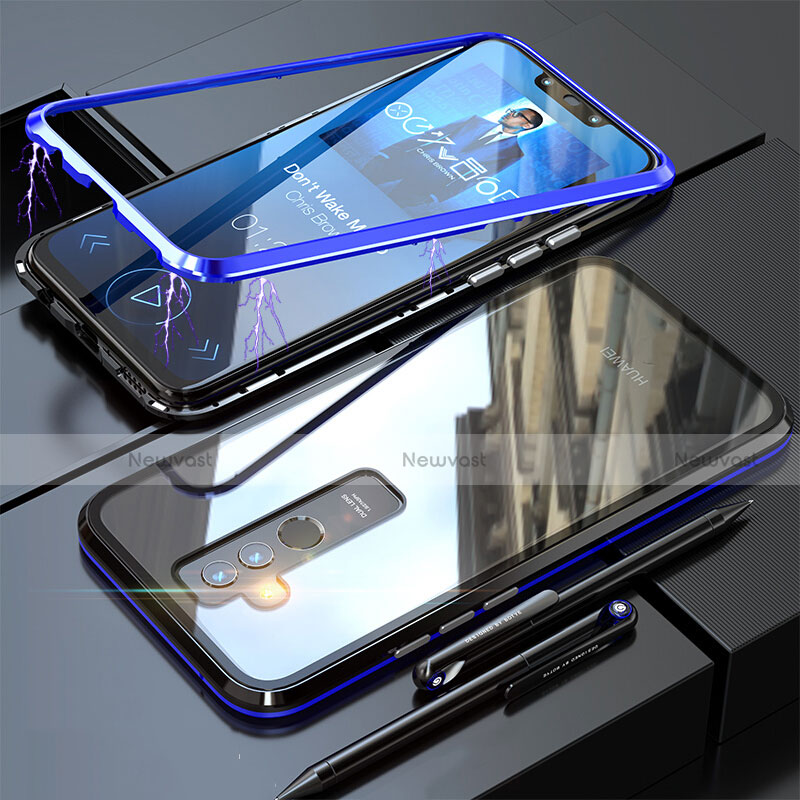 Luxury Aluminum Metal Frame Mirror Cover Case 360 Degrees for Huawei Mate 20 Lite