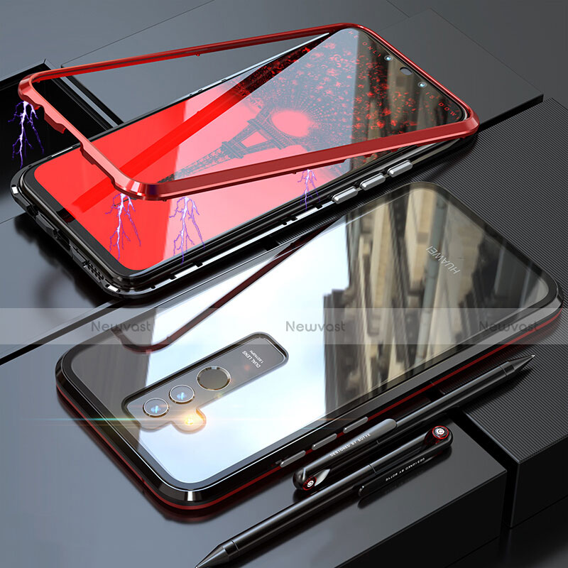 Luxury Aluminum Metal Frame Mirror Cover Case 360 Degrees for Huawei Mate 20 Lite