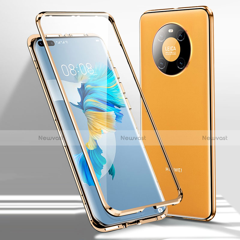 Luxury Aluminum Metal Frame Mirror Cover Case 360 Degrees for Huawei Mate 40 Pro