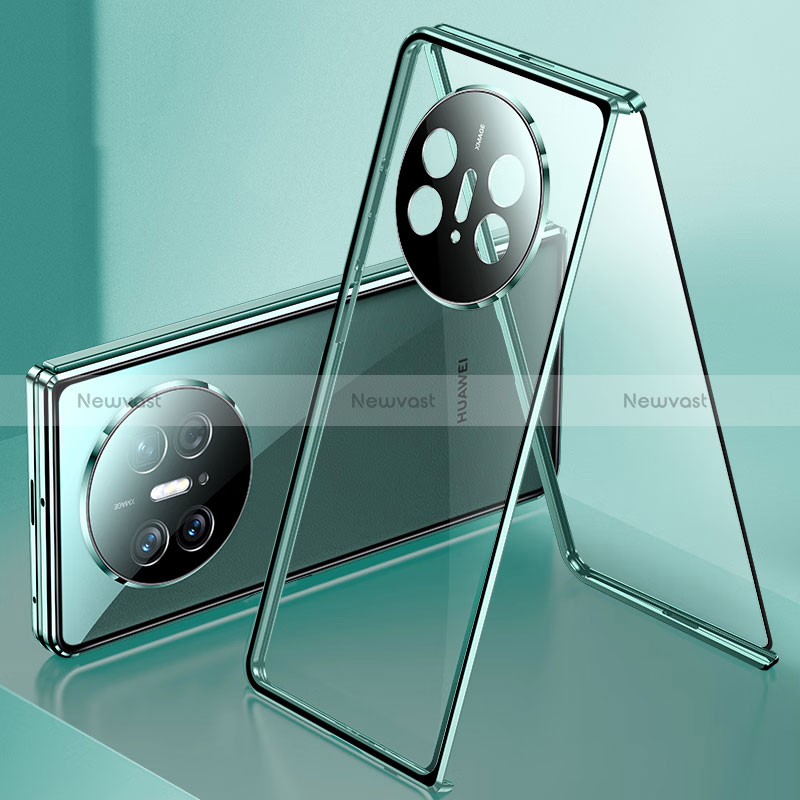 Luxury Aluminum Metal Frame Mirror Cover Case 360 Degrees for Huawei Mate X5