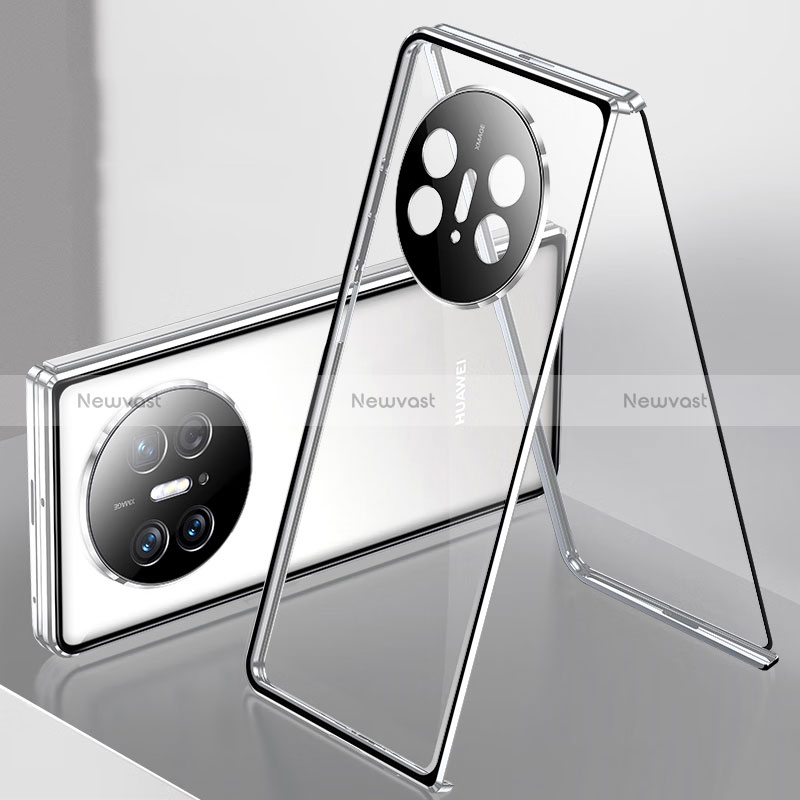 Luxury Aluminum Metal Frame Mirror Cover Case 360 Degrees for Huawei Mate X5