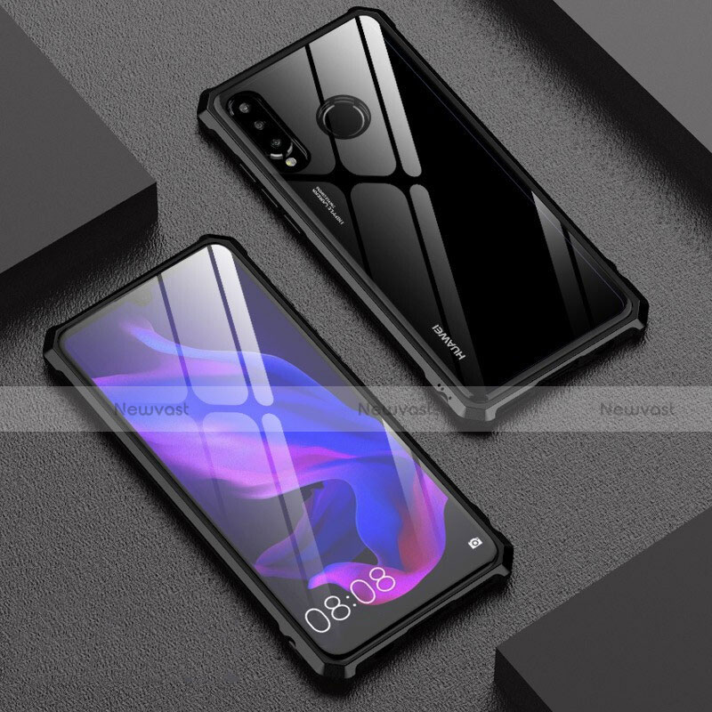 Luxury Aluminum Metal Frame Mirror Cover Case 360 Degrees for Huawei Nova 4e