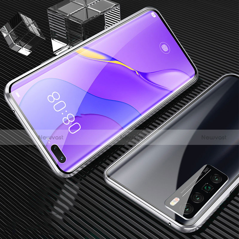 Luxury Aluminum Metal Frame Mirror Cover Case 360 Degrees for Huawei Nova 7 Pro 5G