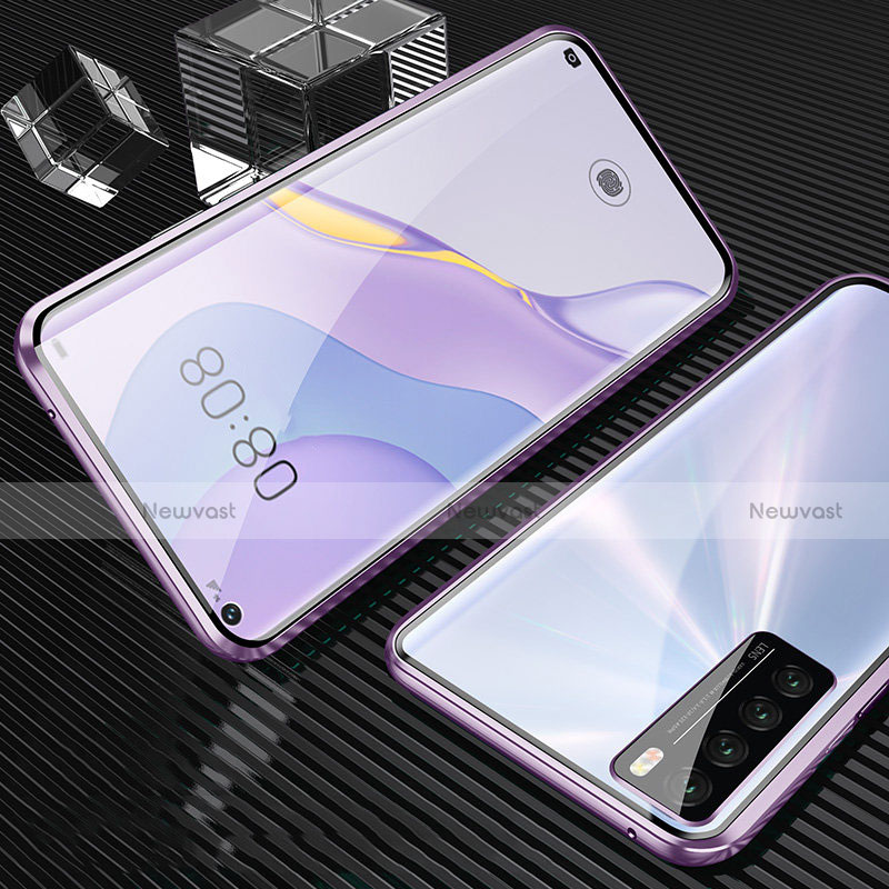 Luxury Aluminum Metal Frame Mirror Cover Case 360 Degrees for Huawei Nova 7 Pro 5G