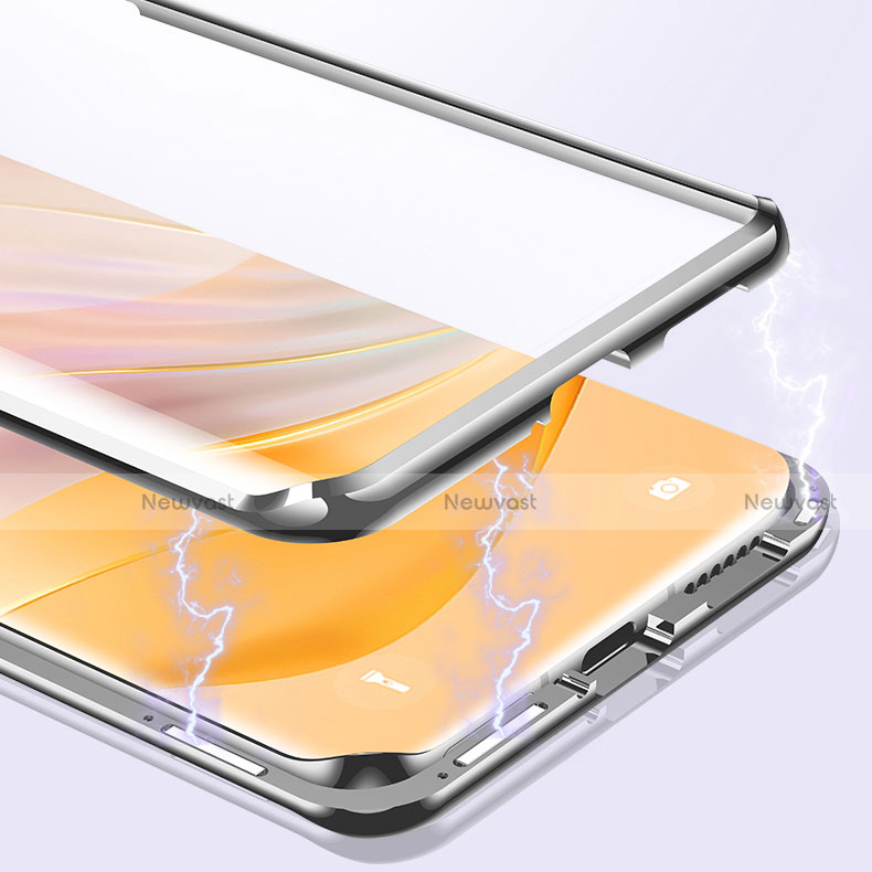 Luxury Aluminum Metal Frame Mirror Cover Case 360 Degrees for Huawei Nova 8 Pro 5G