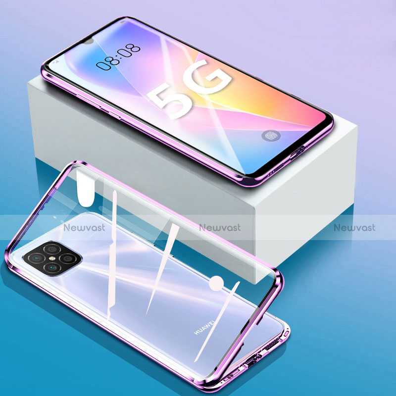 Luxury Aluminum Metal Frame Mirror Cover Case 360 Degrees for Huawei Nova 8 SE 5G