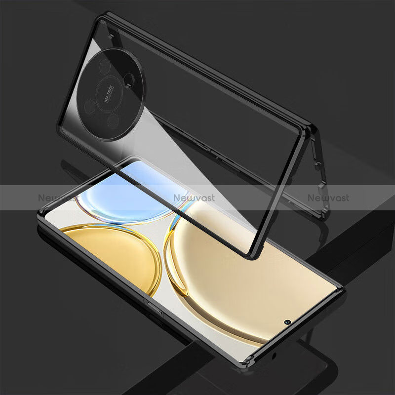 Luxury Aluminum Metal Frame Mirror Cover Case 360 Degrees for Huawei Nova Y91