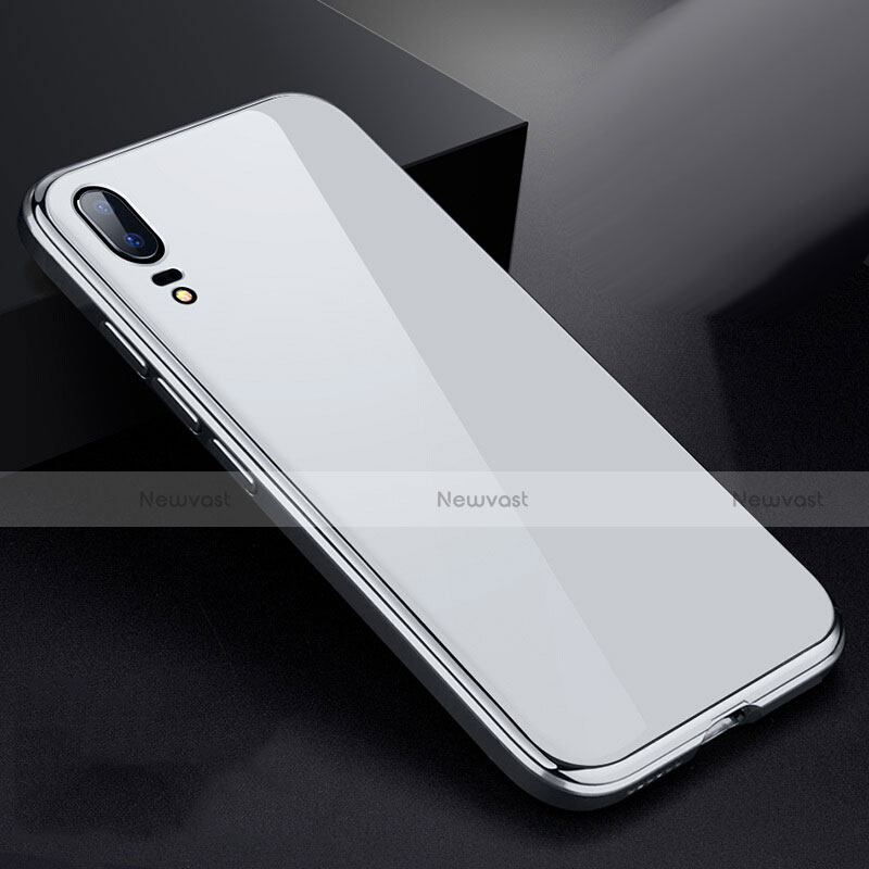 Luxury Aluminum Metal Frame Mirror Cover Case 360 Degrees for Huawei P20