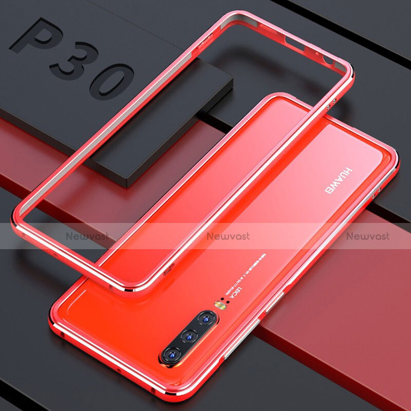 Luxury Aluminum Metal Frame Mirror Cover Case 360 Degrees for Huawei P30