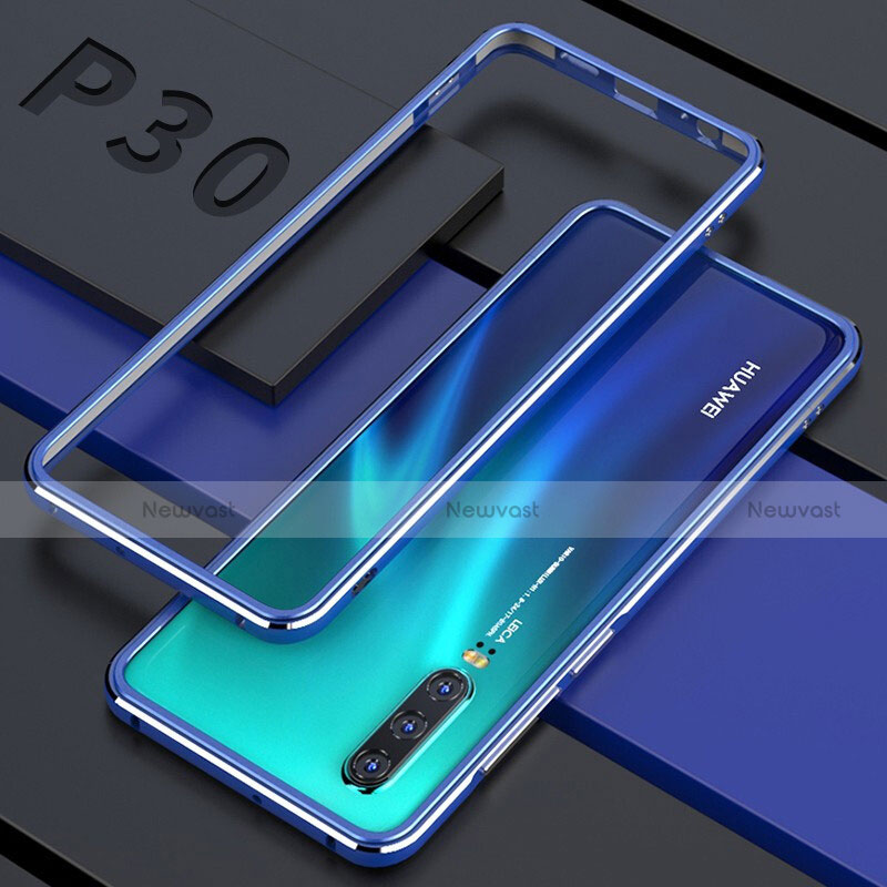 Luxury Aluminum Metal Frame Mirror Cover Case 360 Degrees for Huawei P30