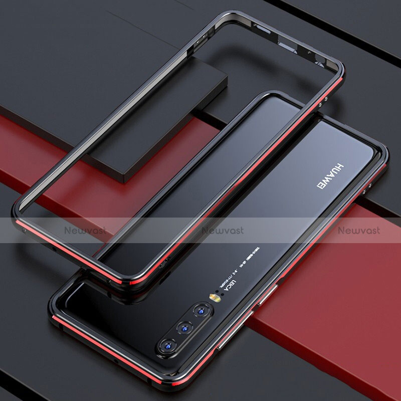 Luxury Aluminum Metal Frame Mirror Cover Case 360 Degrees for Huawei P30