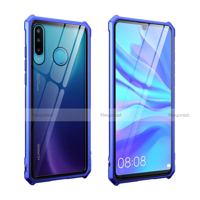 Luxury Aluminum Metal Frame Mirror Cover Case 360 Degrees for Huawei P30 Lite