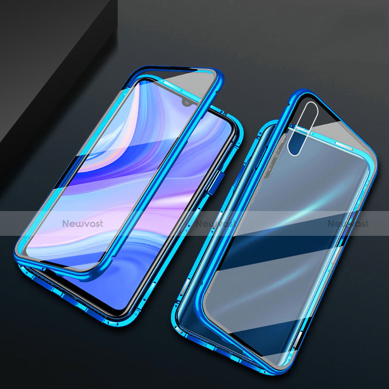 Luxury Aluminum Metal Frame Mirror Cover Case 360 Degrees for Huawei Y8p