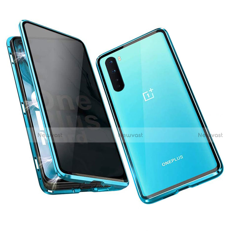 Luxury Aluminum Metal Frame Mirror Cover Case 360 Degrees for OnePlus Nord