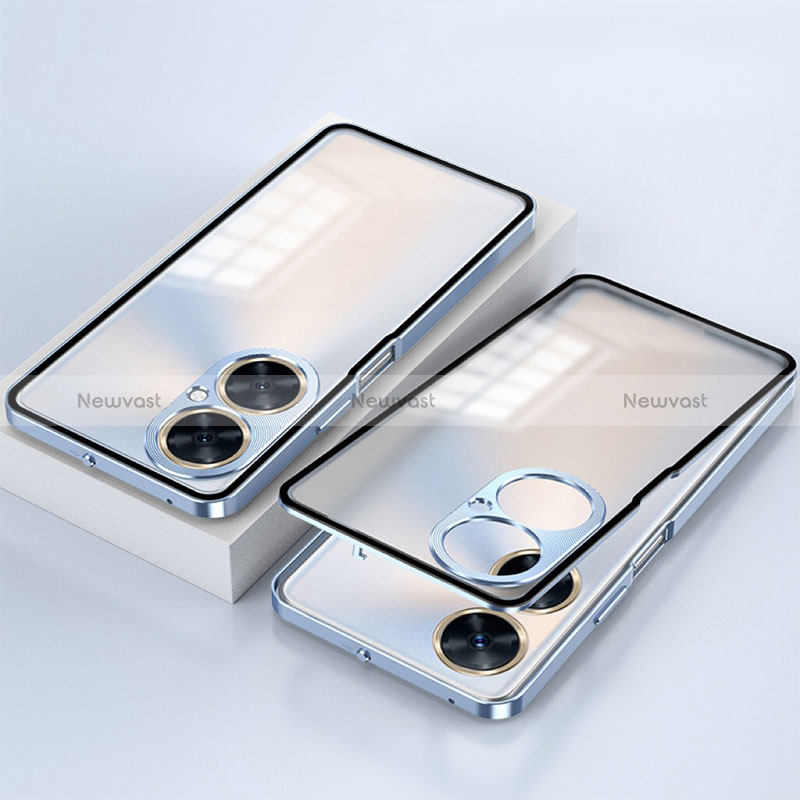 Luxury Aluminum Metal Frame Mirror Cover Case 360 Degrees for OnePlus Nord CE 3 5G