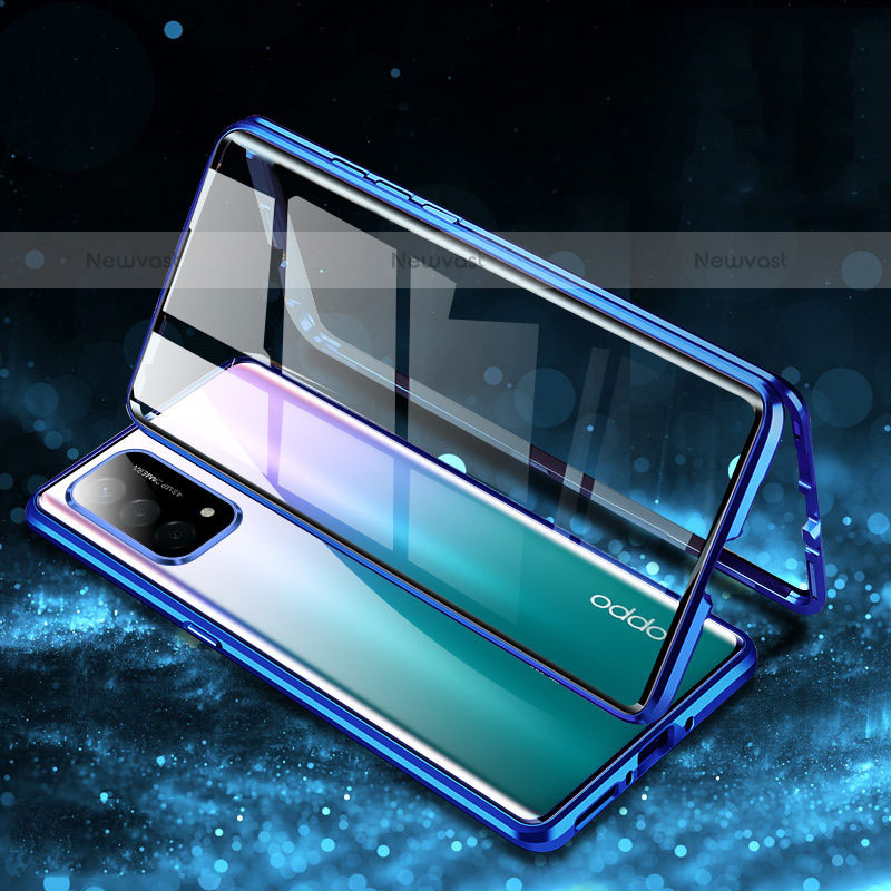 Luxury Aluminum Metal Frame Mirror Cover Case 360 Degrees for OnePlus Nord N200 5G