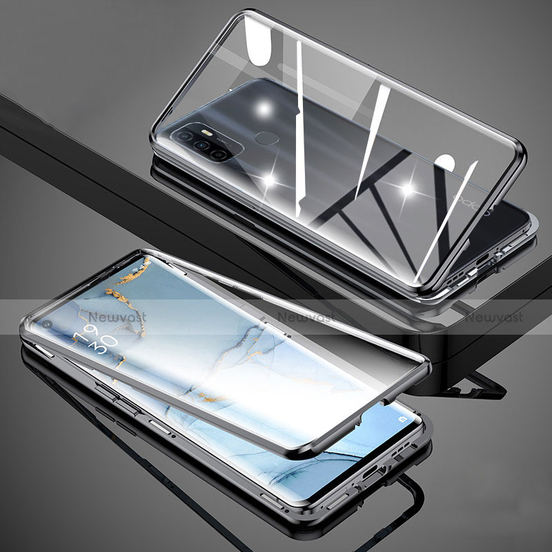 Luxury Aluminum Metal Frame Mirror Cover Case 360 Degrees for Oppo A53