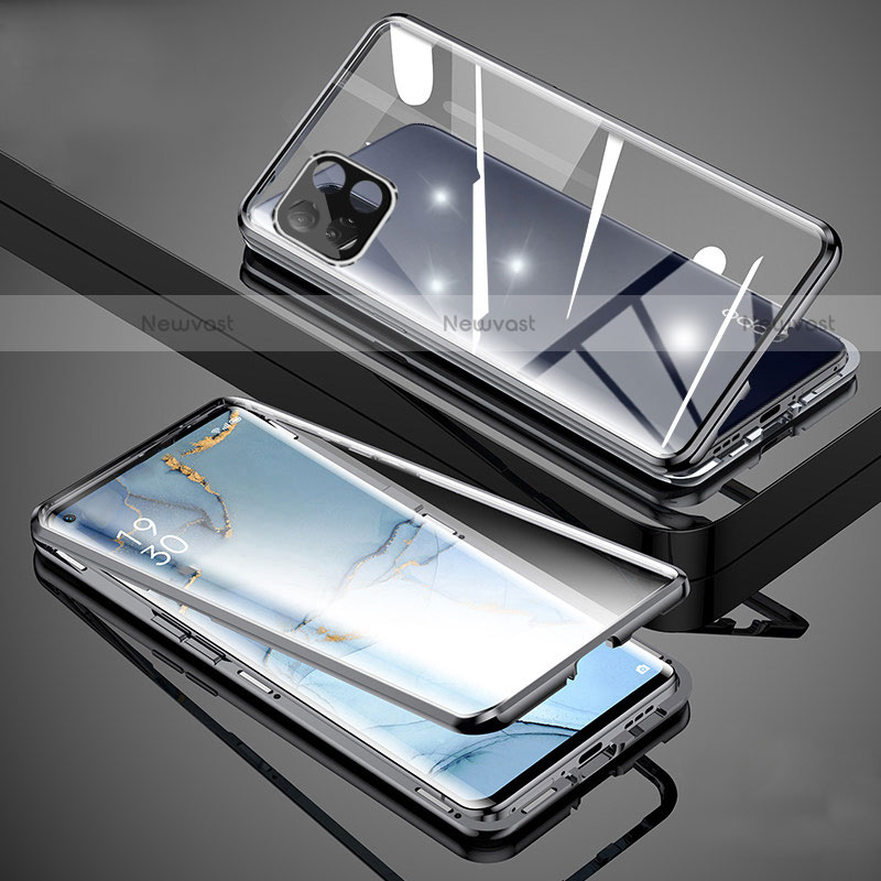 Luxury Aluminum Metal Frame Mirror Cover Case 360 Degrees for Oppo A72 5G