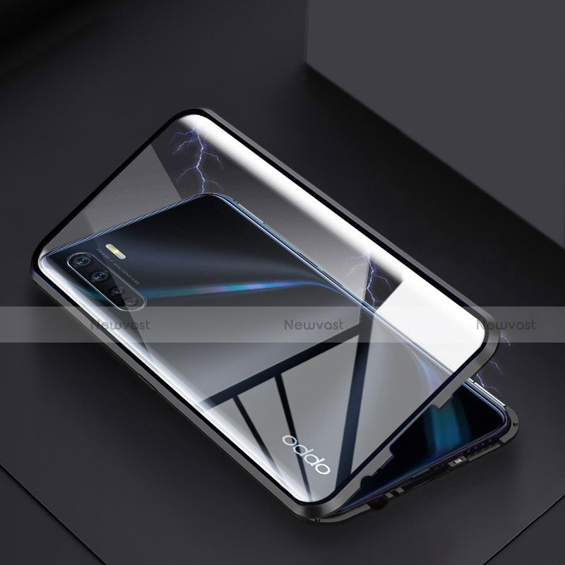 Luxury Aluminum Metal Frame Mirror Cover Case 360 Degrees for Oppo A91