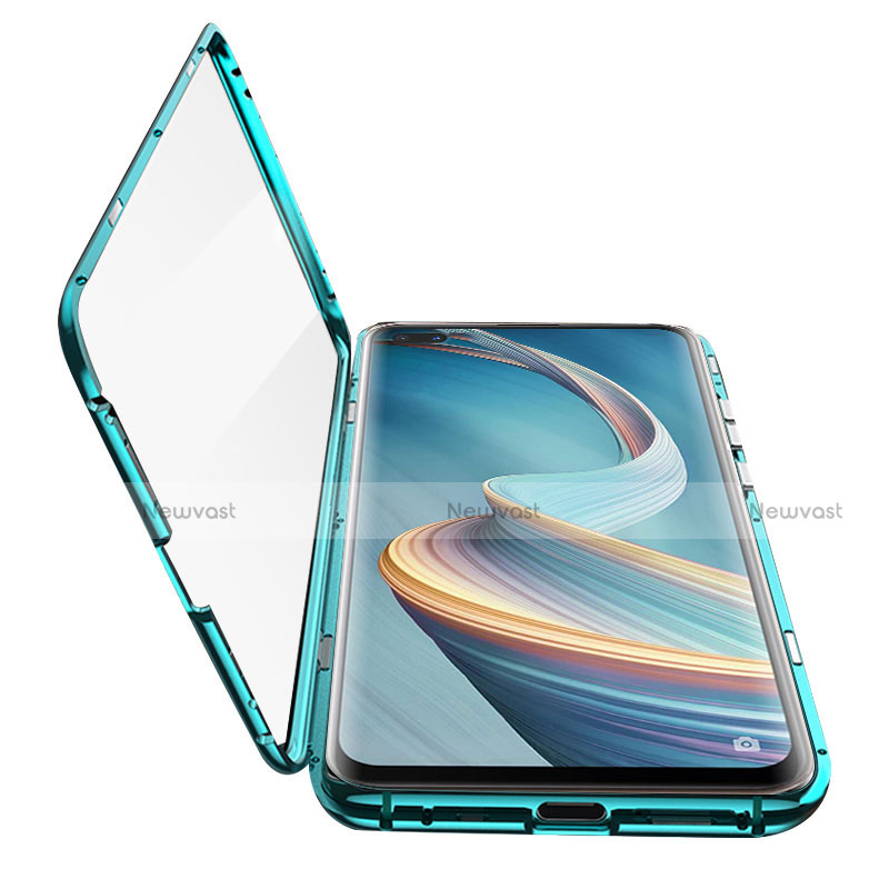 Luxury Aluminum Metal Frame Mirror Cover Case 360 Degrees for Oppo A92s 5G