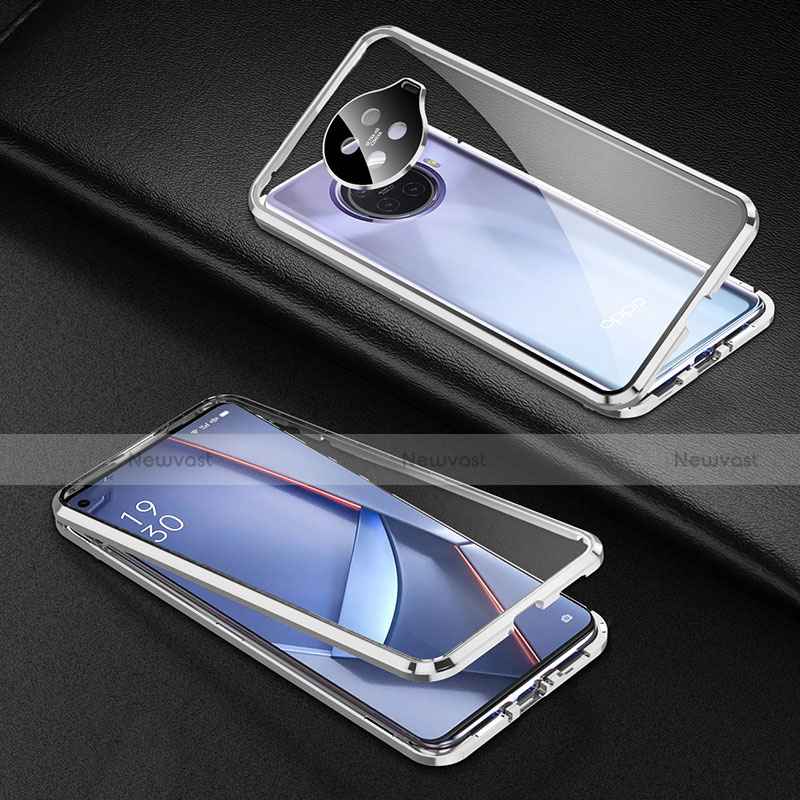 Luxury Aluminum Metal Frame Mirror Cover Case 360 Degrees for Oppo Ace2