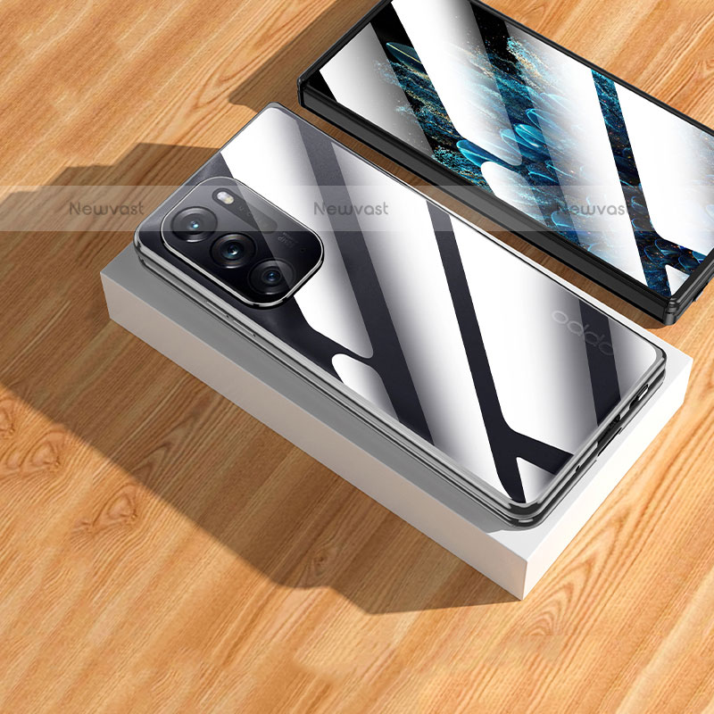 Luxury Aluminum Metal Frame Mirror Cover Case 360 Degrees for Oppo Find N 5G