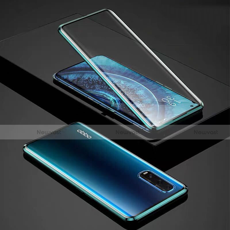 Luxury Aluminum Metal Frame Mirror Cover Case 360 Degrees for Oppo Find X2