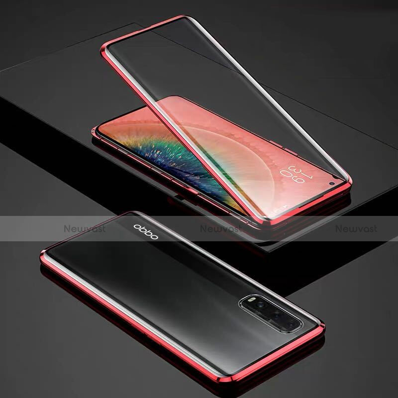Luxury Aluminum Metal Frame Mirror Cover Case 360 Degrees for Oppo Find X2