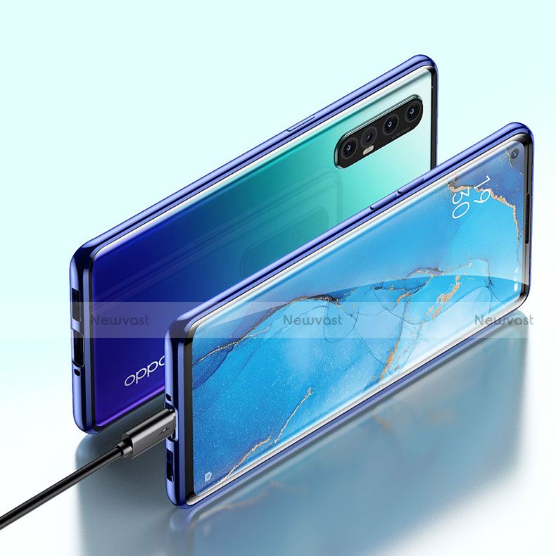 Luxury Aluminum Metal Frame Mirror Cover Case 360 Degrees for Oppo Find X2 Neo