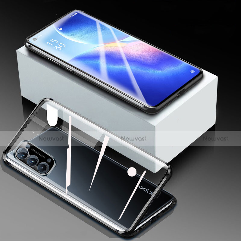 Luxury Aluminum Metal Frame Mirror Cover Case 360 Degrees for Oppo Find X3 Lite 5G