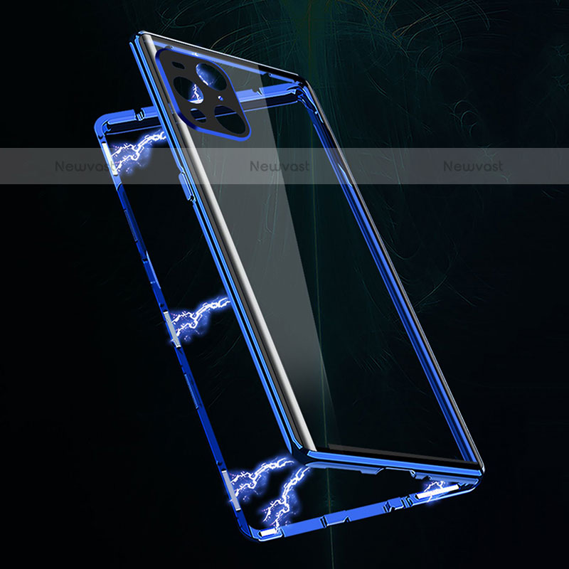 Luxury Aluminum Metal Frame Mirror Cover Case 360 Degrees for Oppo Find X3 Pro 5G