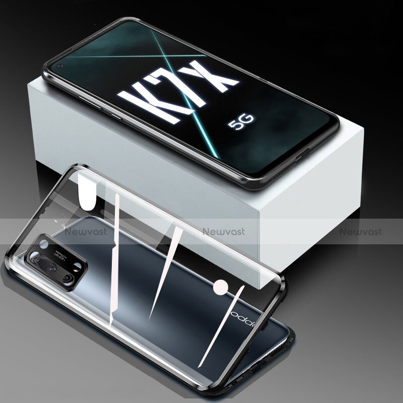 Luxury Aluminum Metal Frame Mirror Cover Case 360 Degrees for Oppo K7x 5G