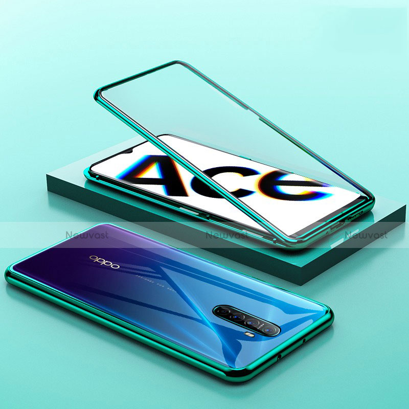 Luxury Aluminum Metal Frame Mirror Cover Case 360 Degrees for Oppo Reno Ace