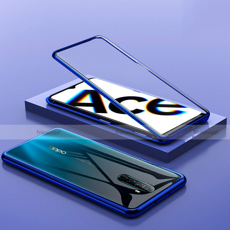 Luxury Aluminum Metal Frame Mirror Cover Case 360 Degrees for Oppo Reno Ace